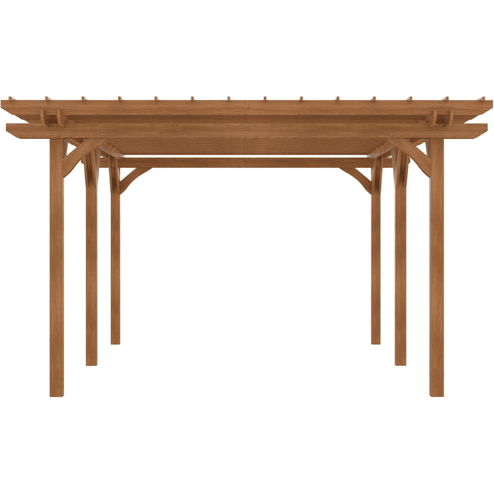 12′ x 20′ DIY Deck Outdoor Wood Pergola - Image 7