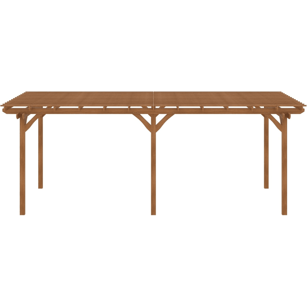 12′ x 20′ DIY Deck Outdoor Wood Pergola - Image 8