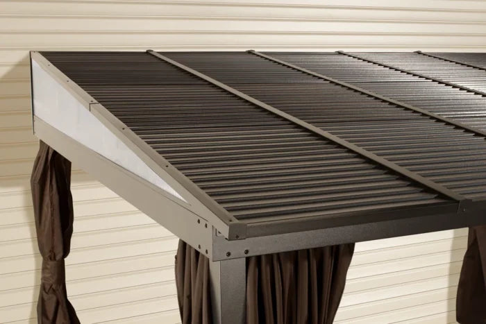 10 x 12 ft. Portland No.53 Wall Gazebo Steel Roof - Image 4