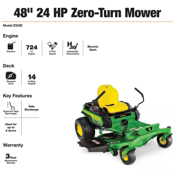 48 In. 24 HP Gas Dual Hydrostatic Zero-Turn Riding Mower - Image 11