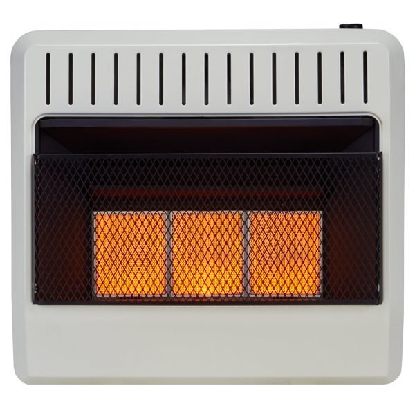 Reconditioned Dual Fuel Ventless Infrared Gas Space Heater - 30,000 BTU, T-Stat Control