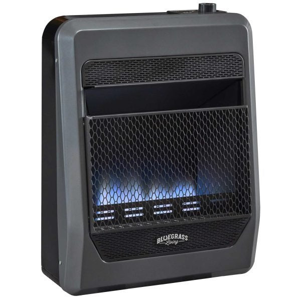 Natural Gas Vent Free Blue Flame Gas Space Heater With Blower and Base Feet - 20,000 BTU, T-Stat Control - Image 5
