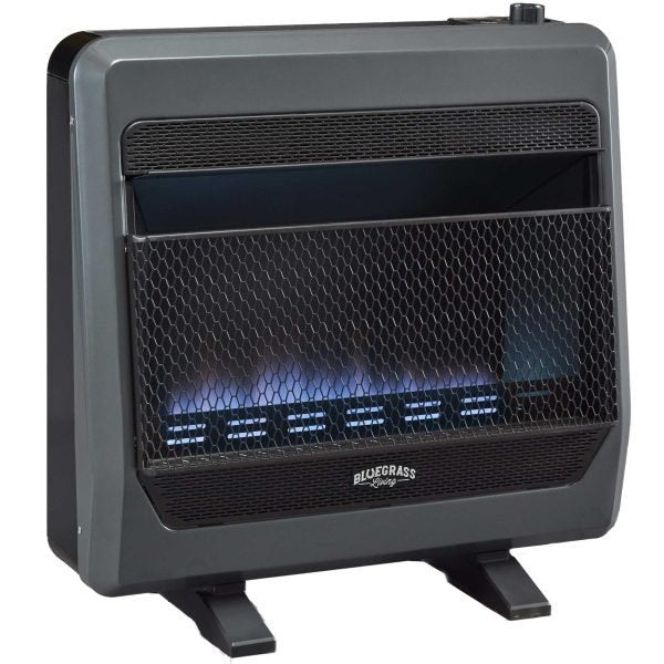 Natural Gas Vent Free Blue Flame Gas Space Heater With Blower and Base Feet - 30,000 BTU, T-Stat Control - Image 2