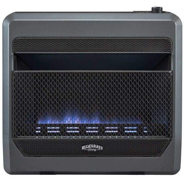 Natural Gas Vent Free Blue Flame Gas Space Heater With Blower and Base Feet - 30,000 BTU, T-Stat Control - Image 3