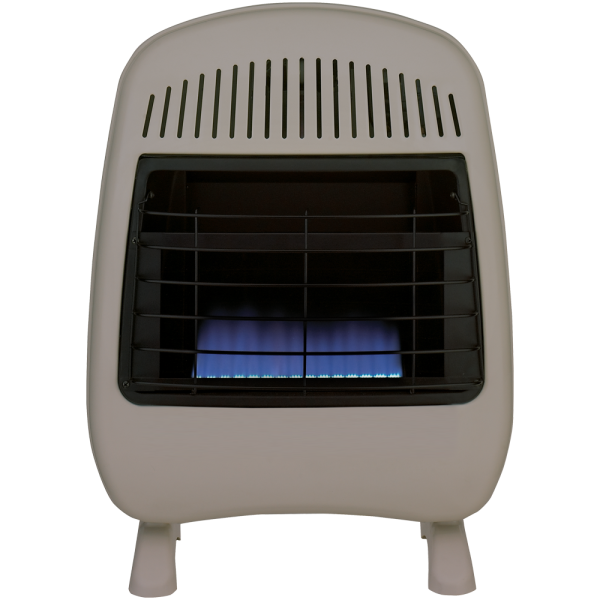 Reconditioned Dual Fuel Ventless Blue Flame Heater - 20,000 BTU, T-Stat Control