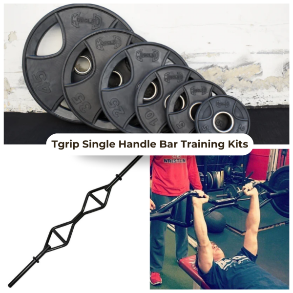 Series Single Handle Bar with Solid Olympic Sleeves Training Kits - Multi Grip - Functional Training - Football - Swiss - Neutral - Image 5