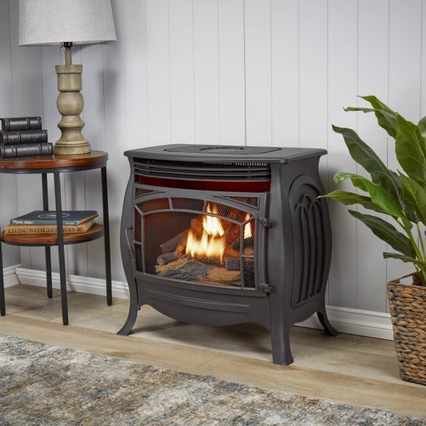Dual Fuel Ventless Gas Stove - 26,000 BTU, Remote Control, Matte Black Finish - Image 8