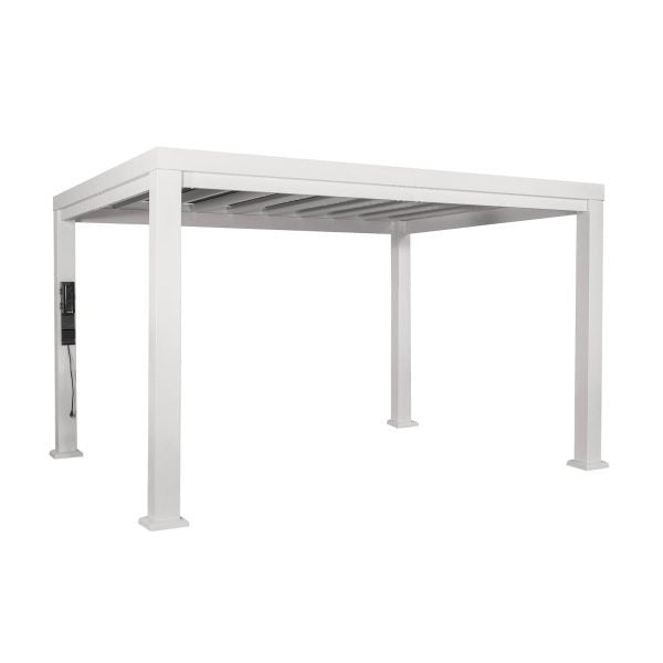 14x10 Modern Steel Pergola With Sail Shade Soft Canopy