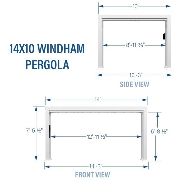 14x10 Modern Steel Pergola With Sail Shade Soft Canopy - Image 2