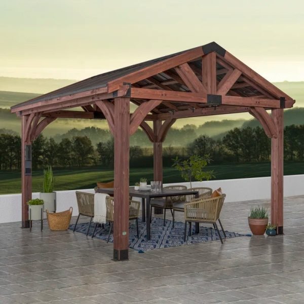 12′ X 12′ Solid Wood Patio Gazebo