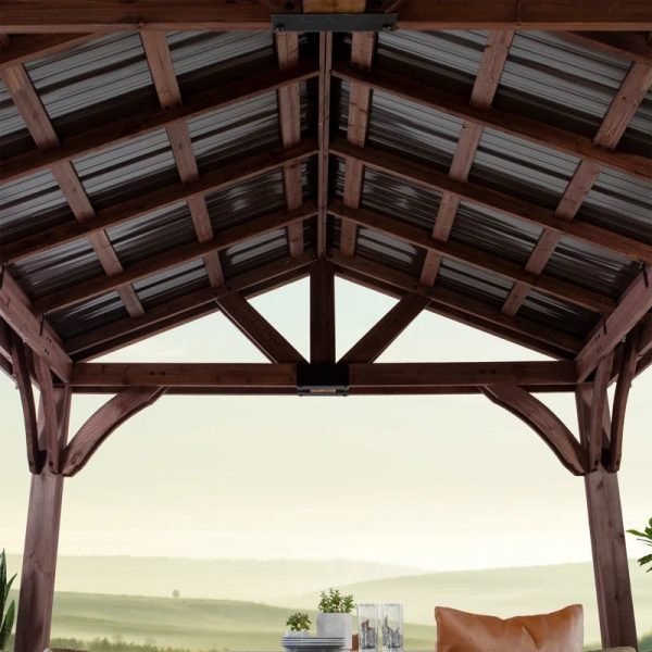 12′ X 12′ Solid Wood Patio Gazebo - Image 10