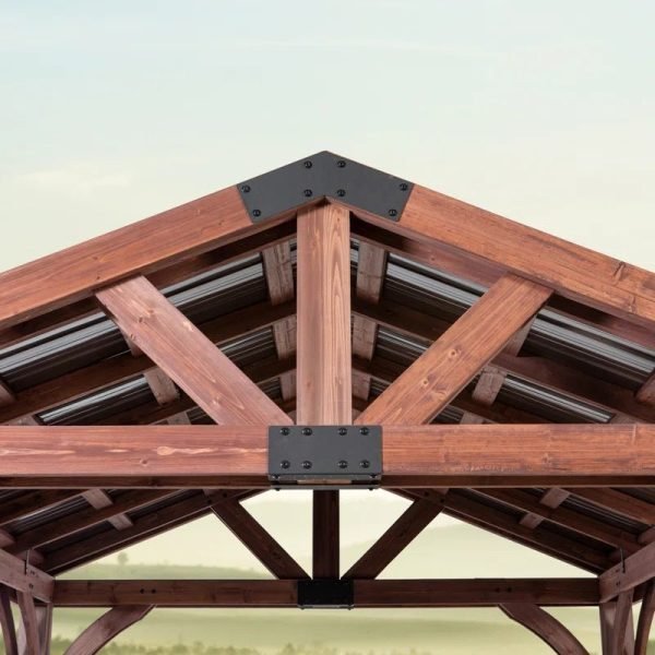 12′ X 12′ Solid Wood Patio Gazebo - Image 13