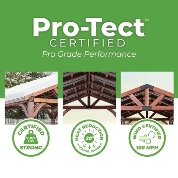 12′ X 12′ Solid Wood Patio Gazebo - Image 4