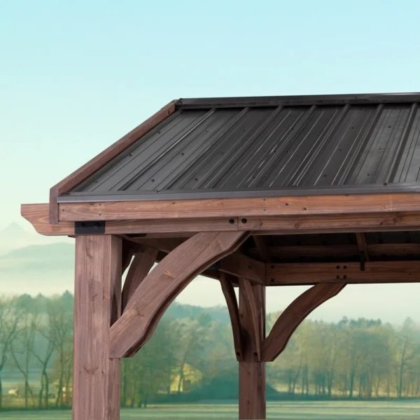 12′ X 12′ Solid Wood Patio Gazebo - Image 9