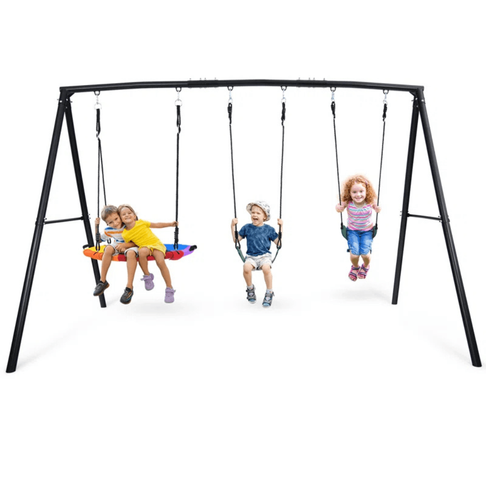 Metal Swing Set with 3 Swings - Image 6