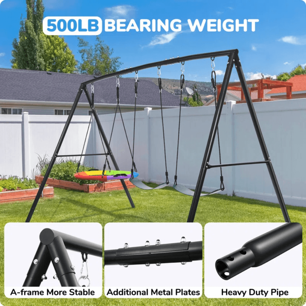 Metal Swing Set with 3 Swings - Image 2