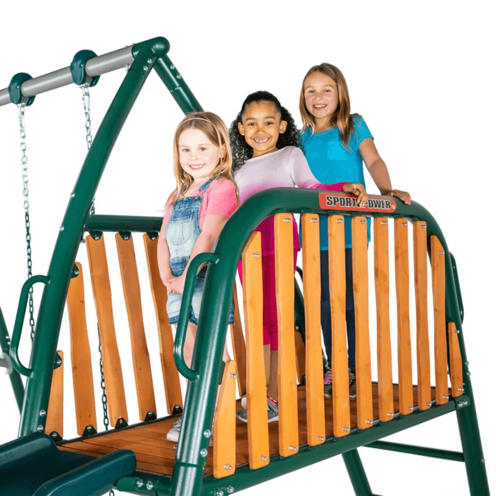 10′ Heavy Duty Swing Set with Warranty on 6′ Double Wall Slide - Image 2