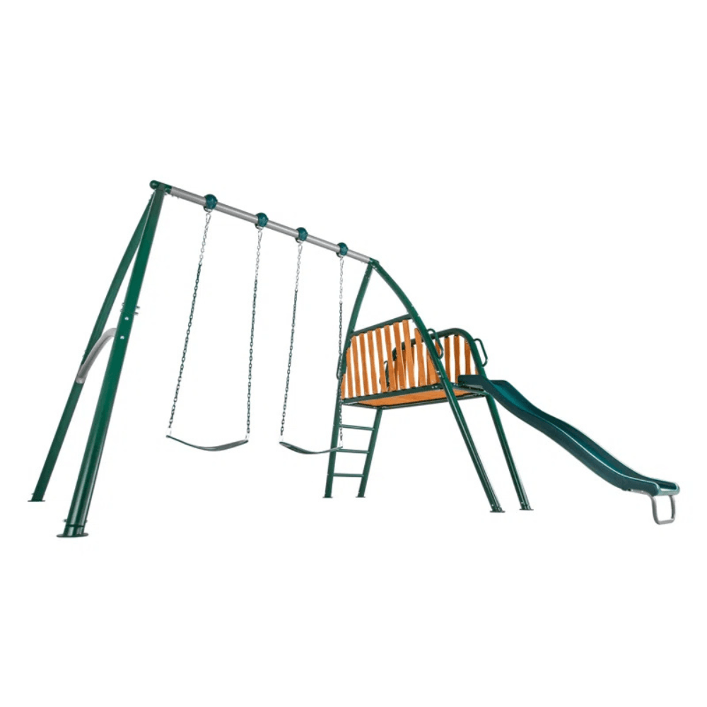 10′ Heavy Duty Swing Set with Warranty on 6′ Double Wall Slide - Image 7