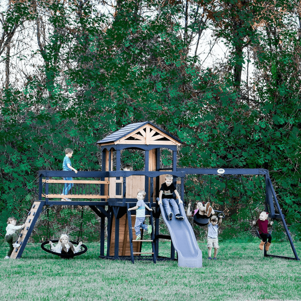 Timber Crossing Swing Set - Adventure Meets Stunning Design - Image 5