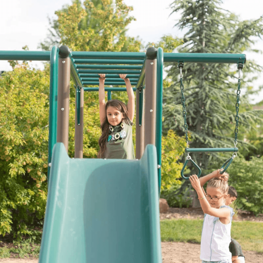 Powder Coated Steel Swing Set with 4 Swing(s), 1 Slide(s) - Image 5