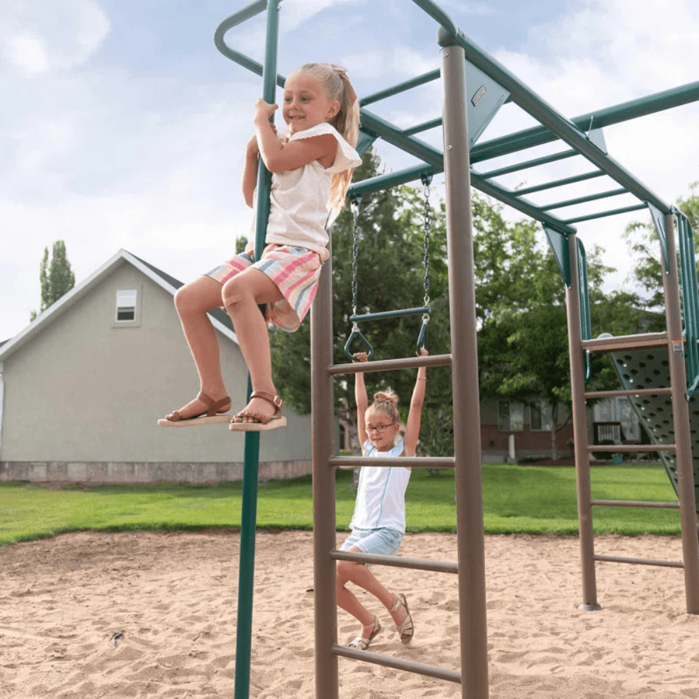 Powder Coated Steel Swing Set with 4 Swing(s), 1 Slide(s) - Image 6