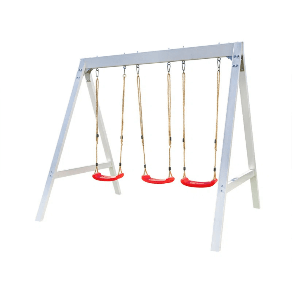 Sports power Vinyl-Covered Wood Swing Set - Classic & Durable for Outdoor Fun - Image 10