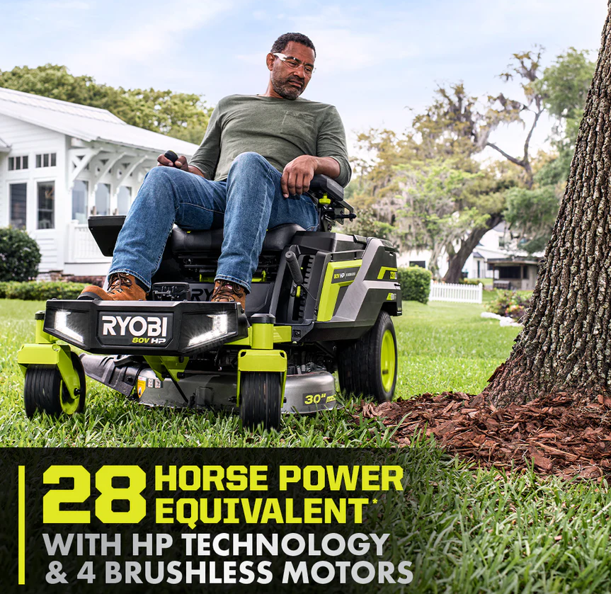 80V HP Brushless 30 in. Battery Electric Cordless Zero Turn Mower with 80V 10 Ah Batteries - Image 2