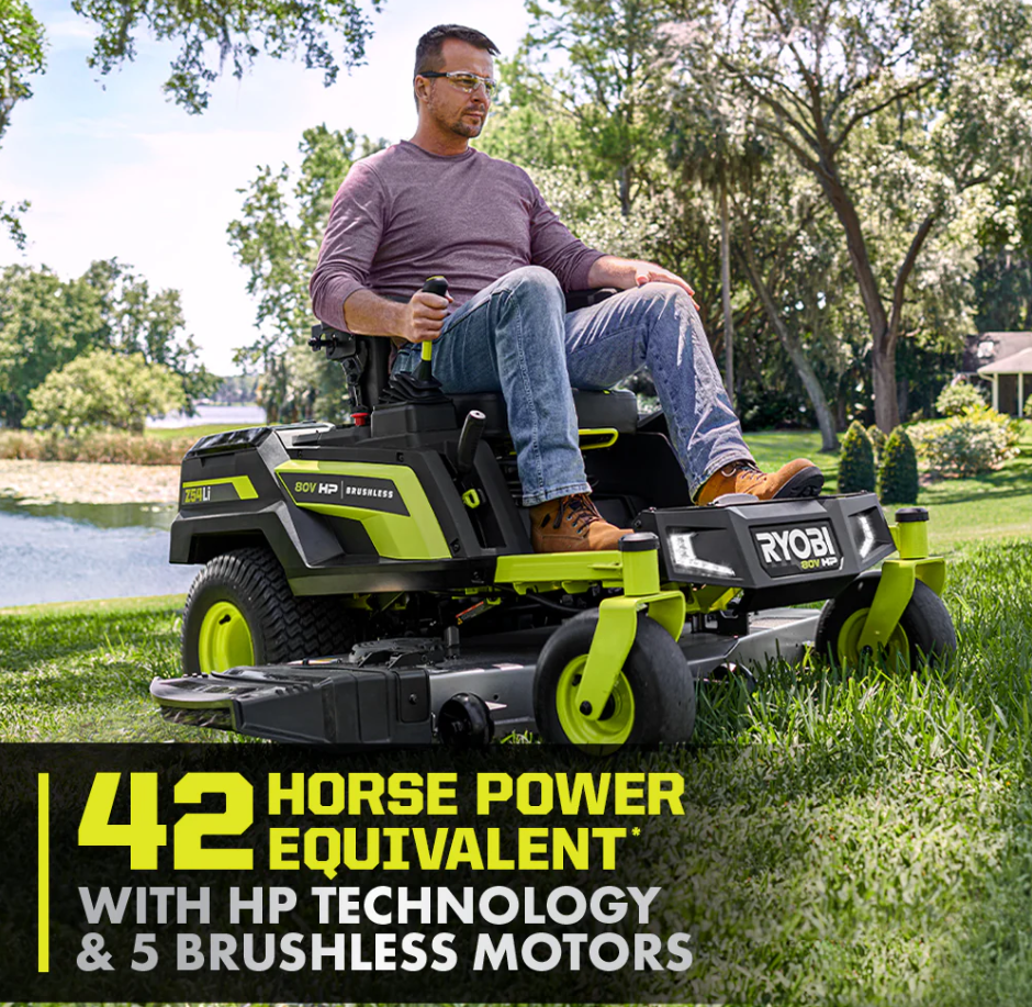 80V HP Brushless 54 in. Battery Electric Cordless Zero Turn Mower & Mulch Kit - Image 5