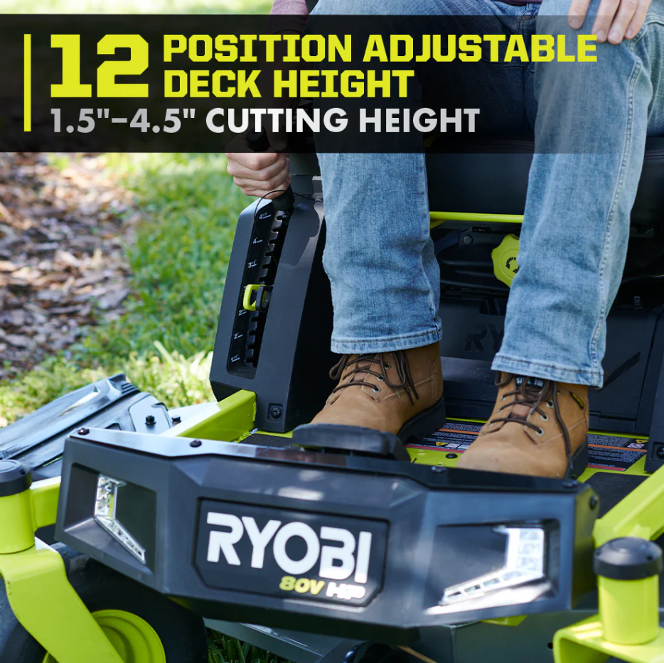 80V HP Brushless 54 in. Battery Electric Cordless Zero Turn Mower & Mulch Kit - Image 8