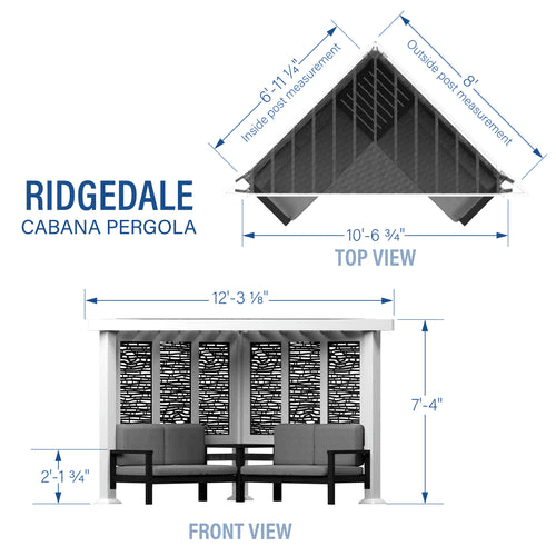 Ridgedale Steel Pergola with Built-in Conversation Seating by - Image 3