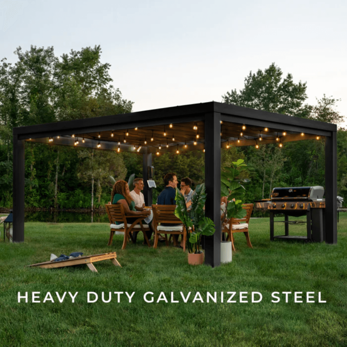 Trenton 16x12 Modern Steel Pergola by - Image 2