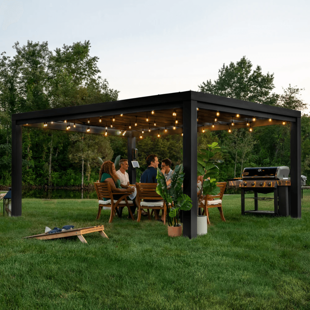 Trenton 16x12 Modern Steel Pergola by - Image 4